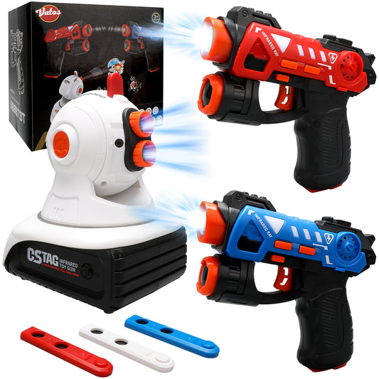 2 Player Infrared Mini Laser Tag Guns Set with Projector for Kids Boys 3+,  Perfect Family Activity Ideal Gift Fun Toy for Kids