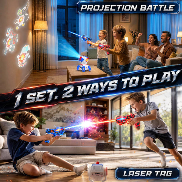 Rechargeable Projection Laser Tag Set (2 Laser Guns + 1 Projection)