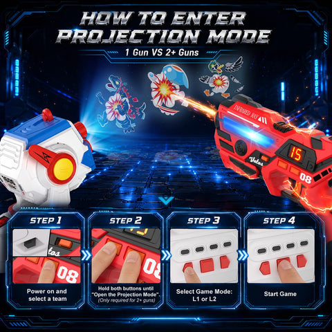 Rechargeable Projection Laser Tag Set (2 Laser Guns + 1 Projection)