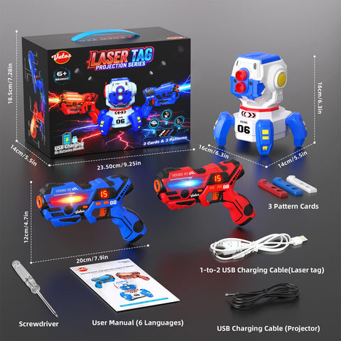Rechargeable Projection Laser Tag Set (2 Laser Guns + 1 Projection)