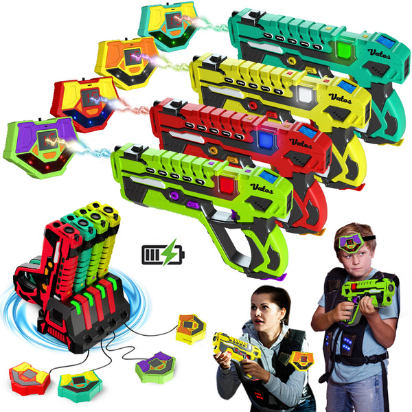 Squad Hero Laser Tag Set Of Laser Tag Guns Set W/ Vests LED