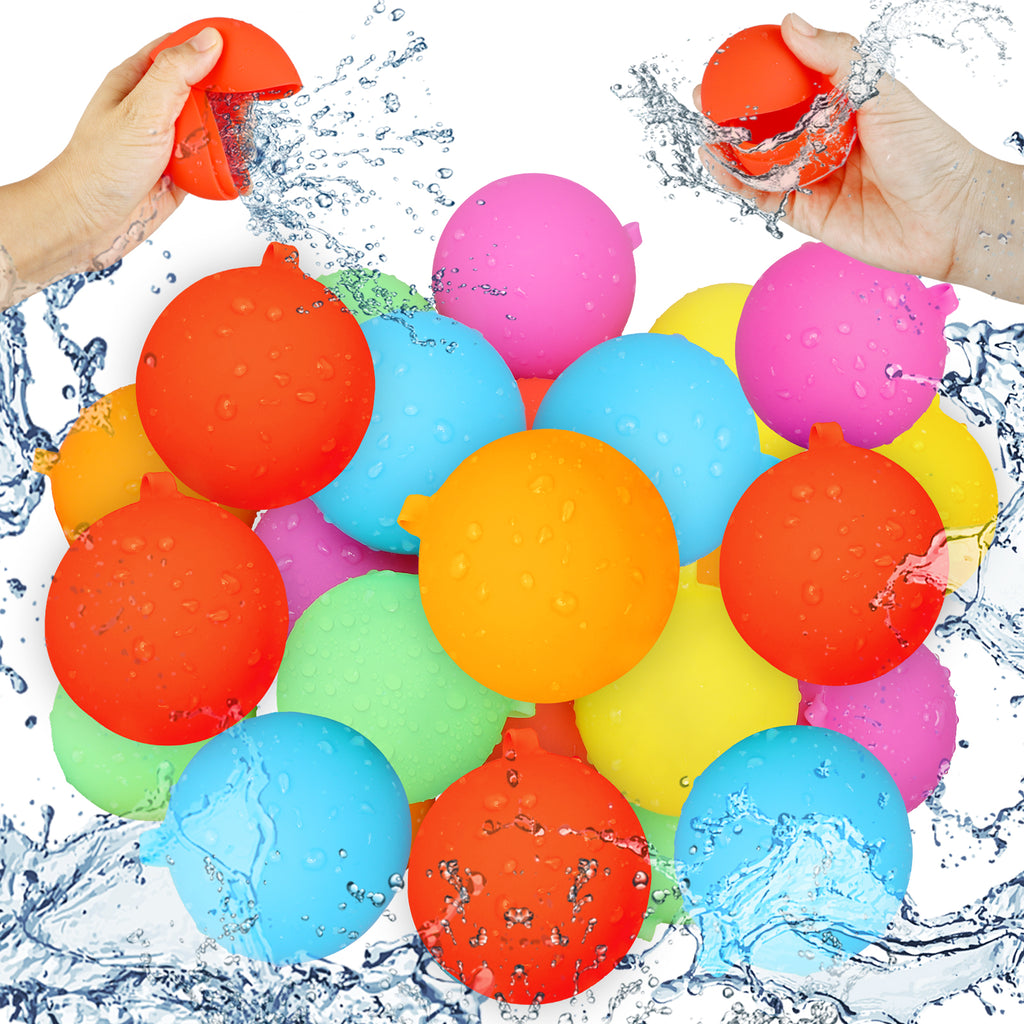 Reusable Water Balloons, VATOS 12PCS Refillable Silicone Water Bombs