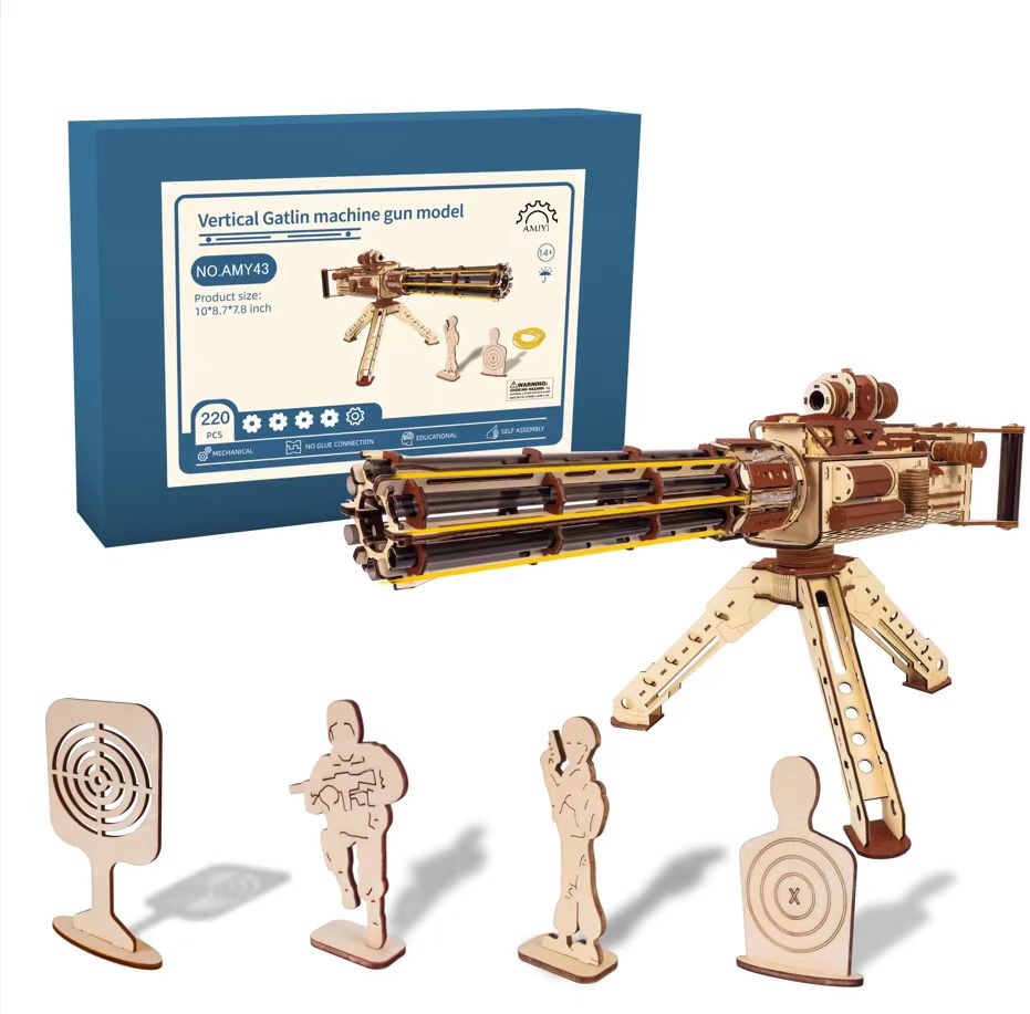 3D Wooden Puzzle Gun for Adults