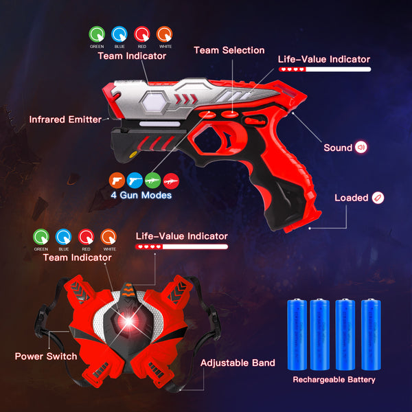 Lasertag Pistolen Set Met Licht En Geluid Lasertag Pistolen Set Met Licht En Geluid