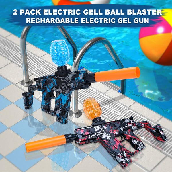Auto Gel Ball Blaster Water Guns Toys, 80000+ Beads Electric Splatter with Goggles