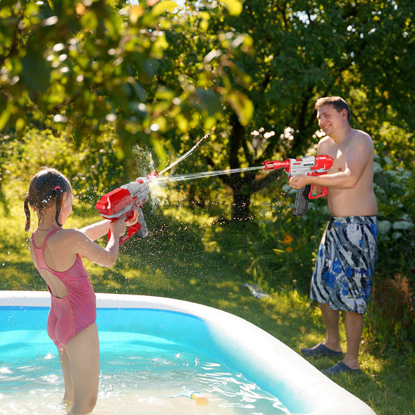 Electric Water Gun, 32 FT Automatic Water Squirt Gun, High Capacity with 2 Magazines