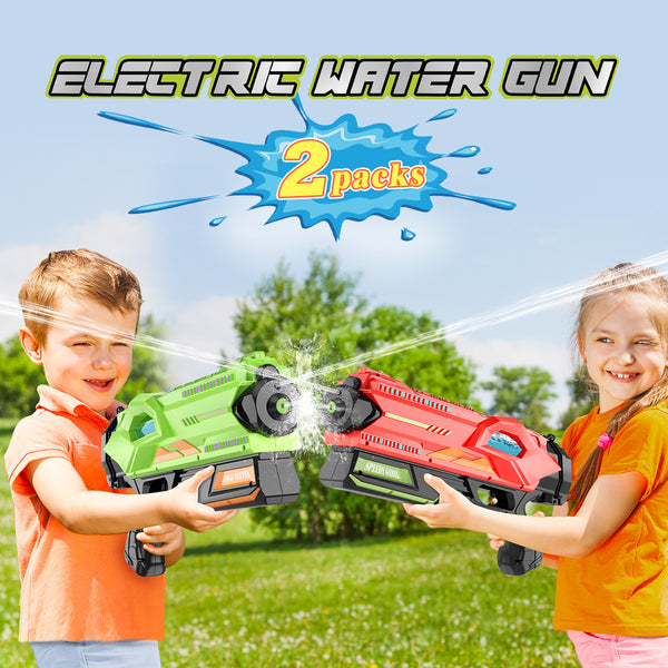Motorized Electric Water Guns 2 Packs, Automated & Precise High-End Premium Soaker Squirt Guns