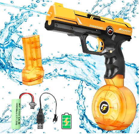 INSOON Electric Water Gun Pistol - Rechargeable Automatic Water Pistols with 450 CC + 58 CC Large Capacity