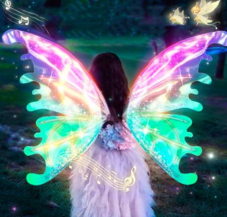 Electric Fairy Butterfly Wings with LED Lights - Perfect Party Accessory  with Moving Butterfly Wings