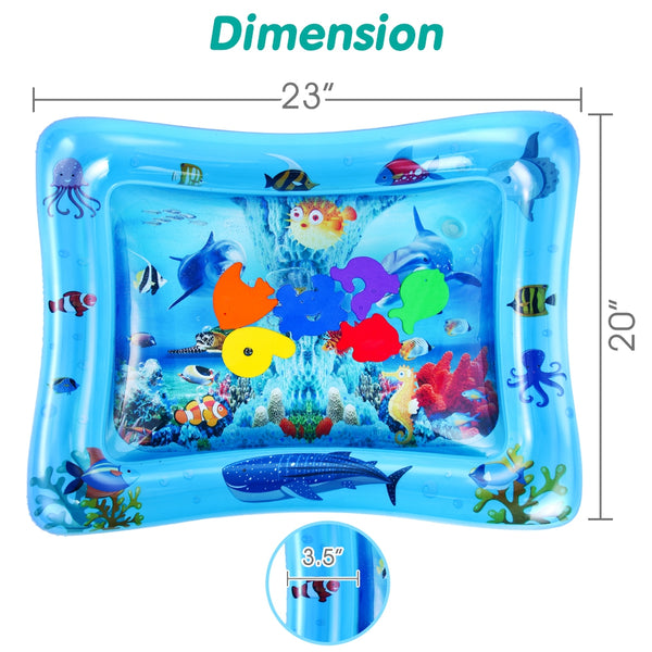 Tummy Time Baby Water Play Mat Toys for Newborn Infant&Toddler